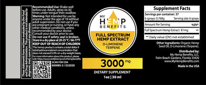 CBD Oil Supplement 3000 mg